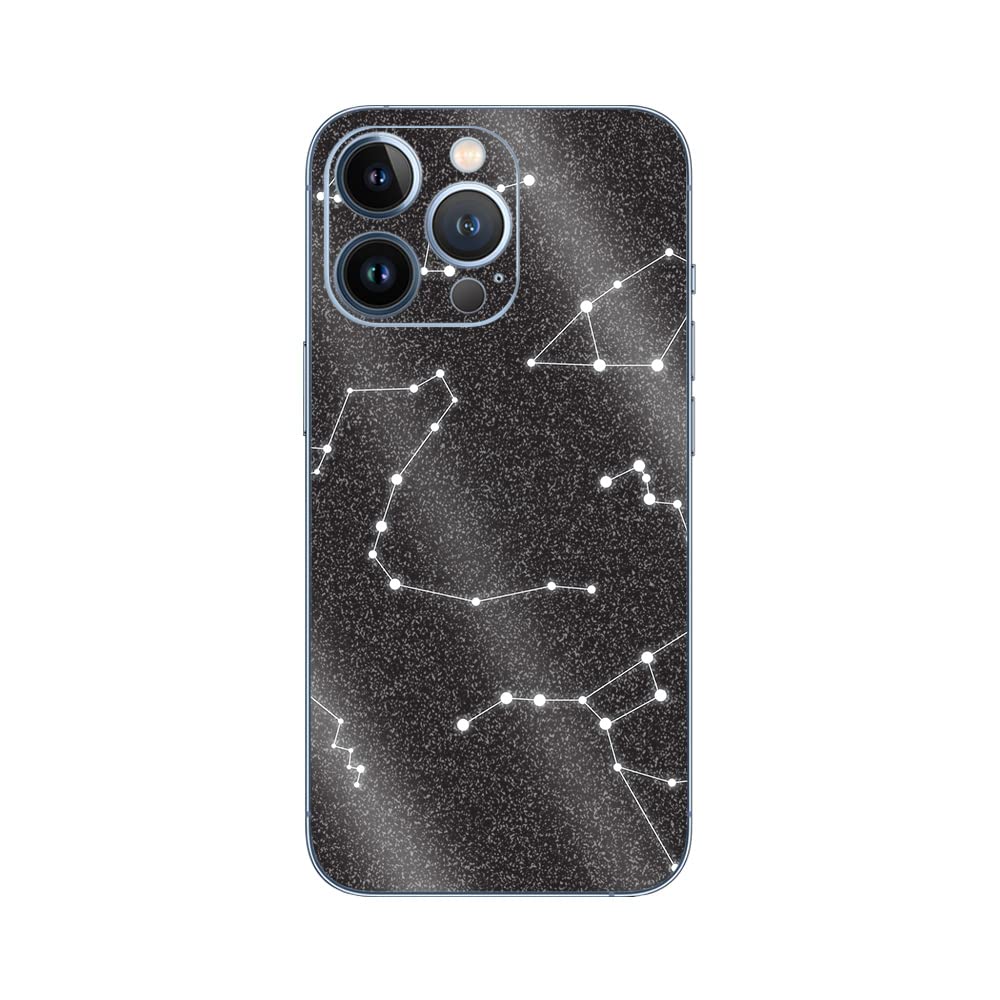MightySkins Glossy Glitter Skin Cover for Apple iPhone 13 Pro Max - Constellations Design | Scratch-Resistant Protective Case with Durable High-Gloss Finish | Easy to Apply & Remove | Made in USA | Perfect for Daily Use, Parties & Gift Giving