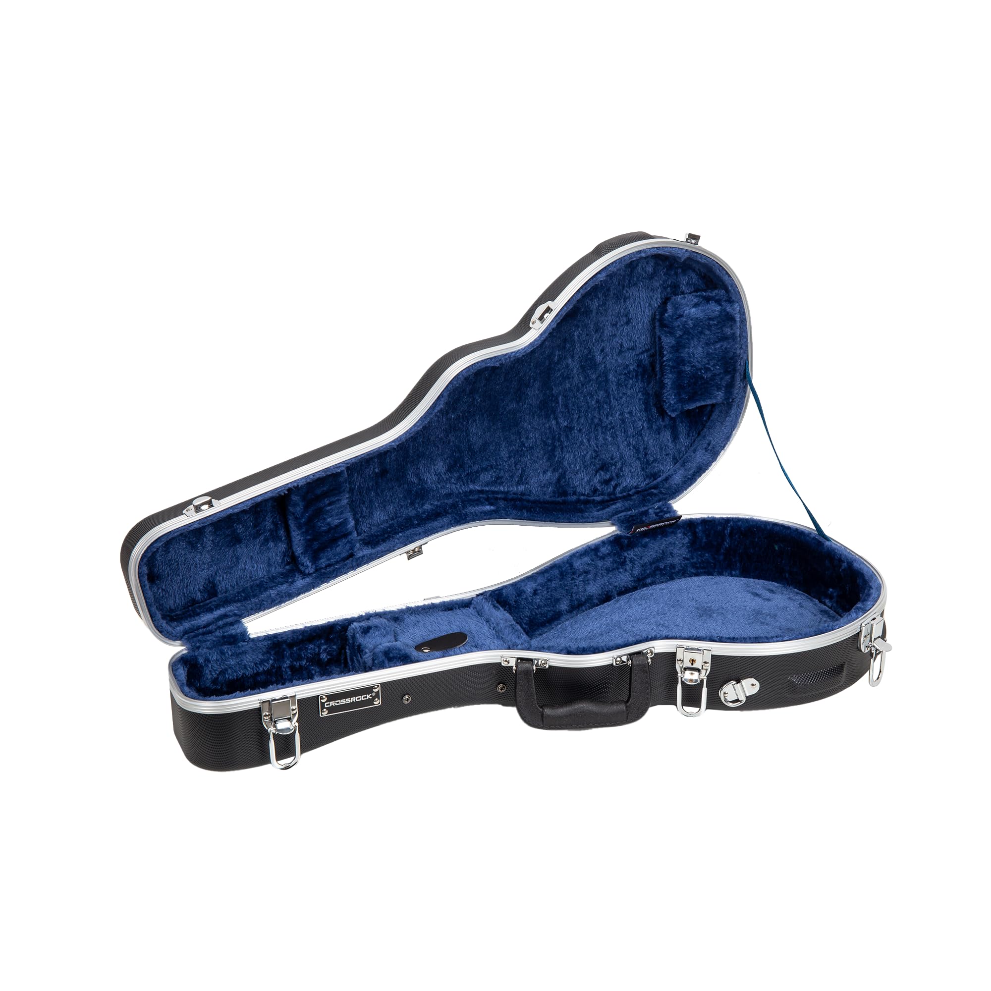 Crossrock ABS Molded F-Style Mandolin Hard Shell Case - Black (CRA861MFBK) | Durable Protection for Travel & Performance