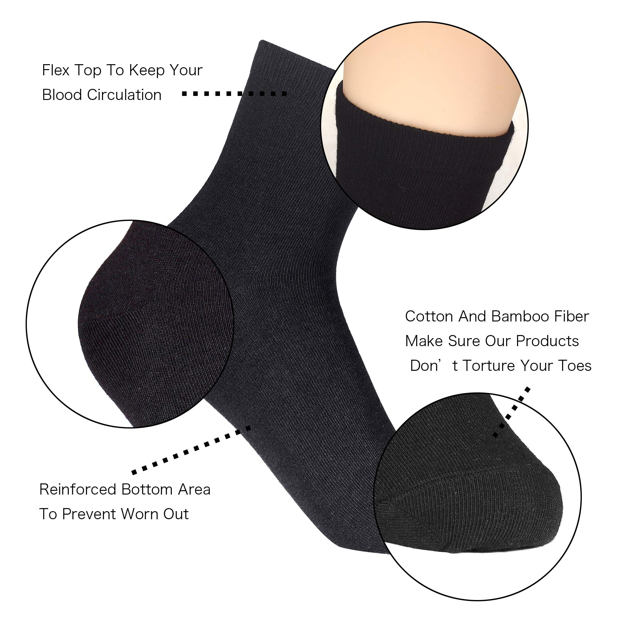 Women's Cotton Stretchy Quarter Socks - Soft Breathable Thin Ankle Socks 4-Pack (Size 7-11, Black) - Perfect for Workout, Yoga & Everyday Comfort