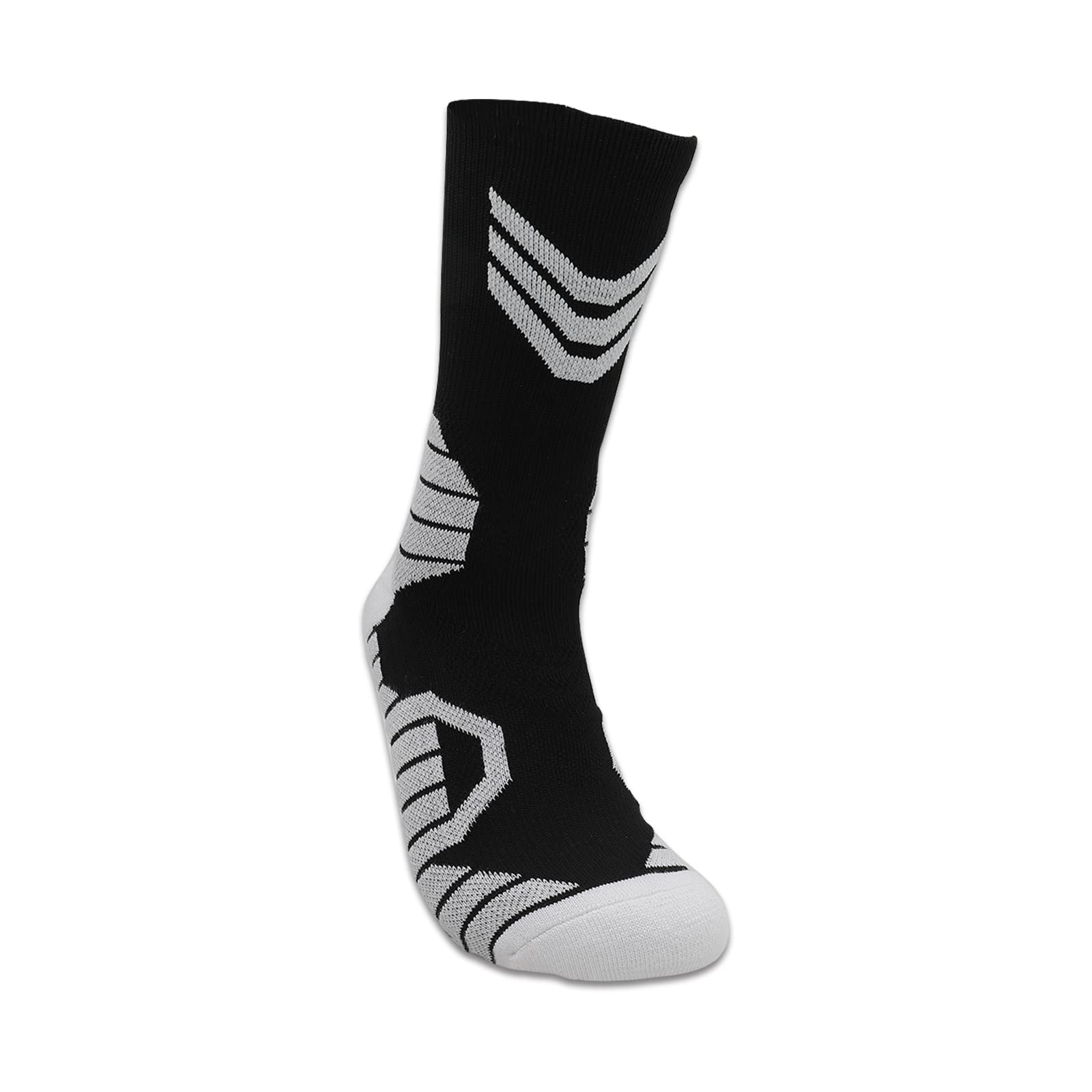 Custom Team Number Crew Socks - Athletic Sports Socks with Player Numbers for Men & Women (Black/White, All Team Numbers) | Perfect for Basketball, Football, Soccer Games & Fan Gifts