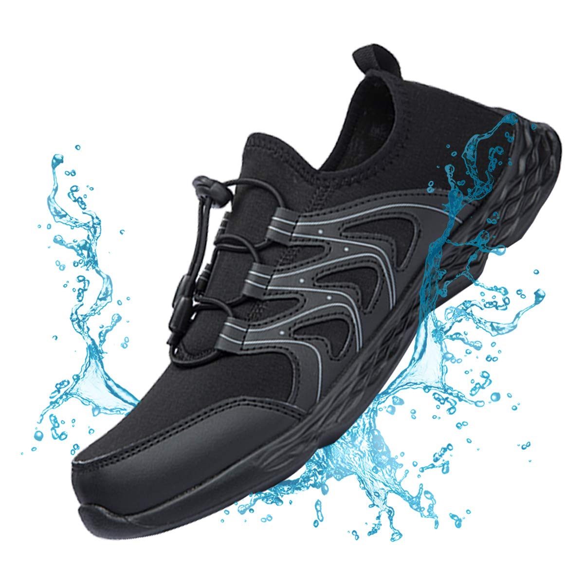 Men's Quick Dry Water Shoes - Lightweight Slip-On Athletic Water Sport Walking Shoes for Beach, Pool, and Outdoor Adventures