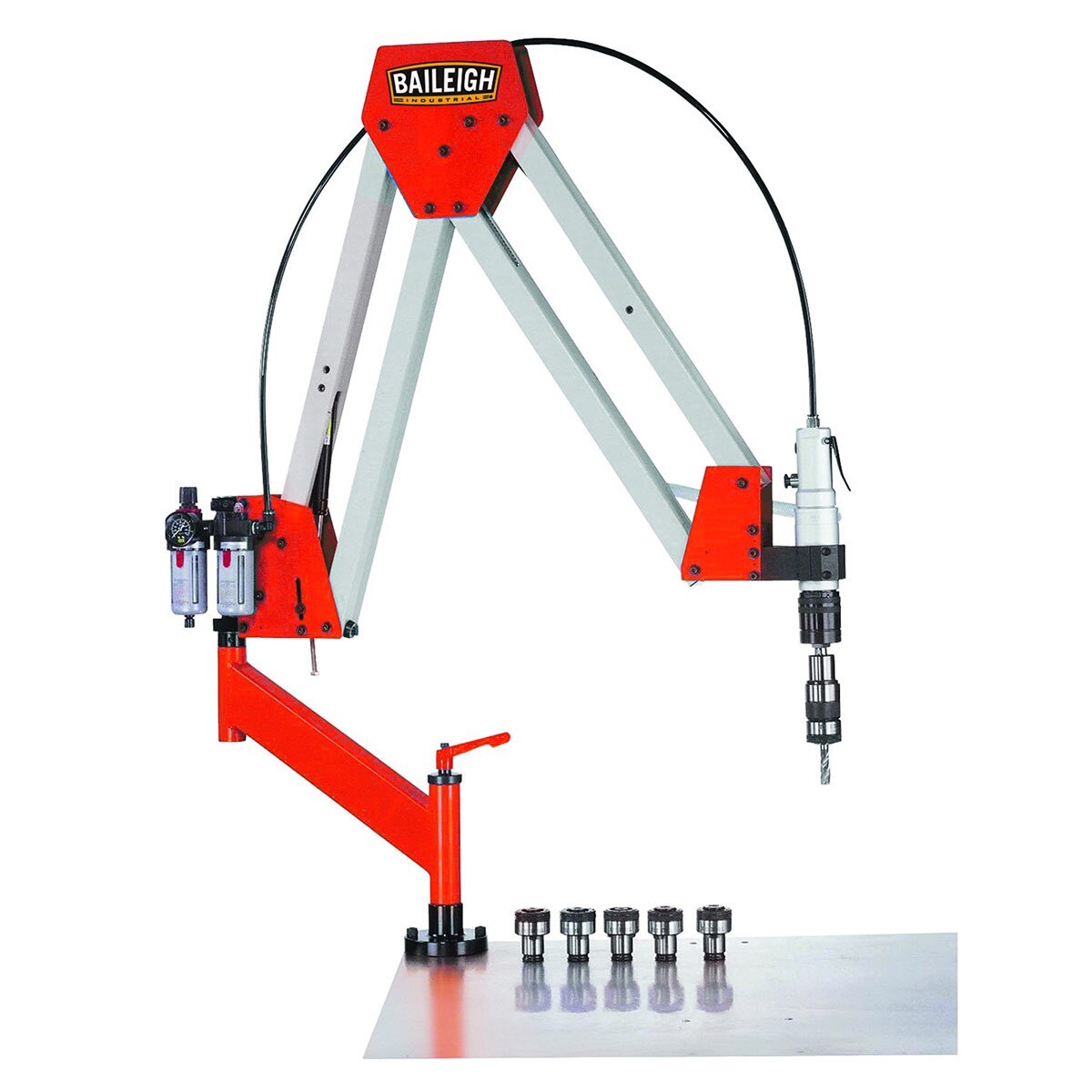 Baileigh Industrial BA9 1000327 ATM-27 1900 Pneumatic Tapping Arm - Heavy Duty Metalworking Tool for Drilling & Threading Operations in Workshops