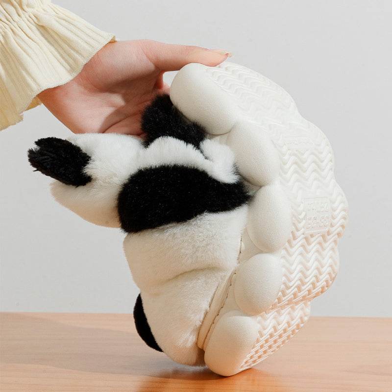 Adorable Panda Plush Slippers for Women & Men - Cozy Indoor House Shoes with Non-Slip Sole - Perfect for Winter, Home, Lounge & Gift Giving