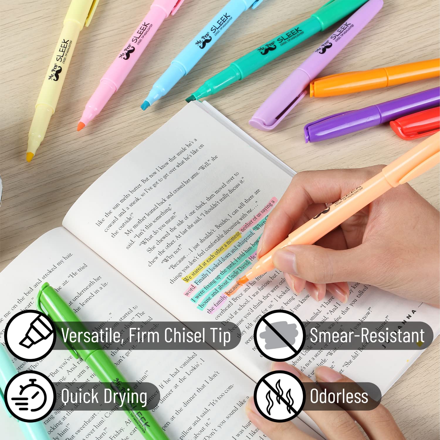 Pastel Highlighters 12 Pack - Fast Dry Bible Journaling & School Supplies