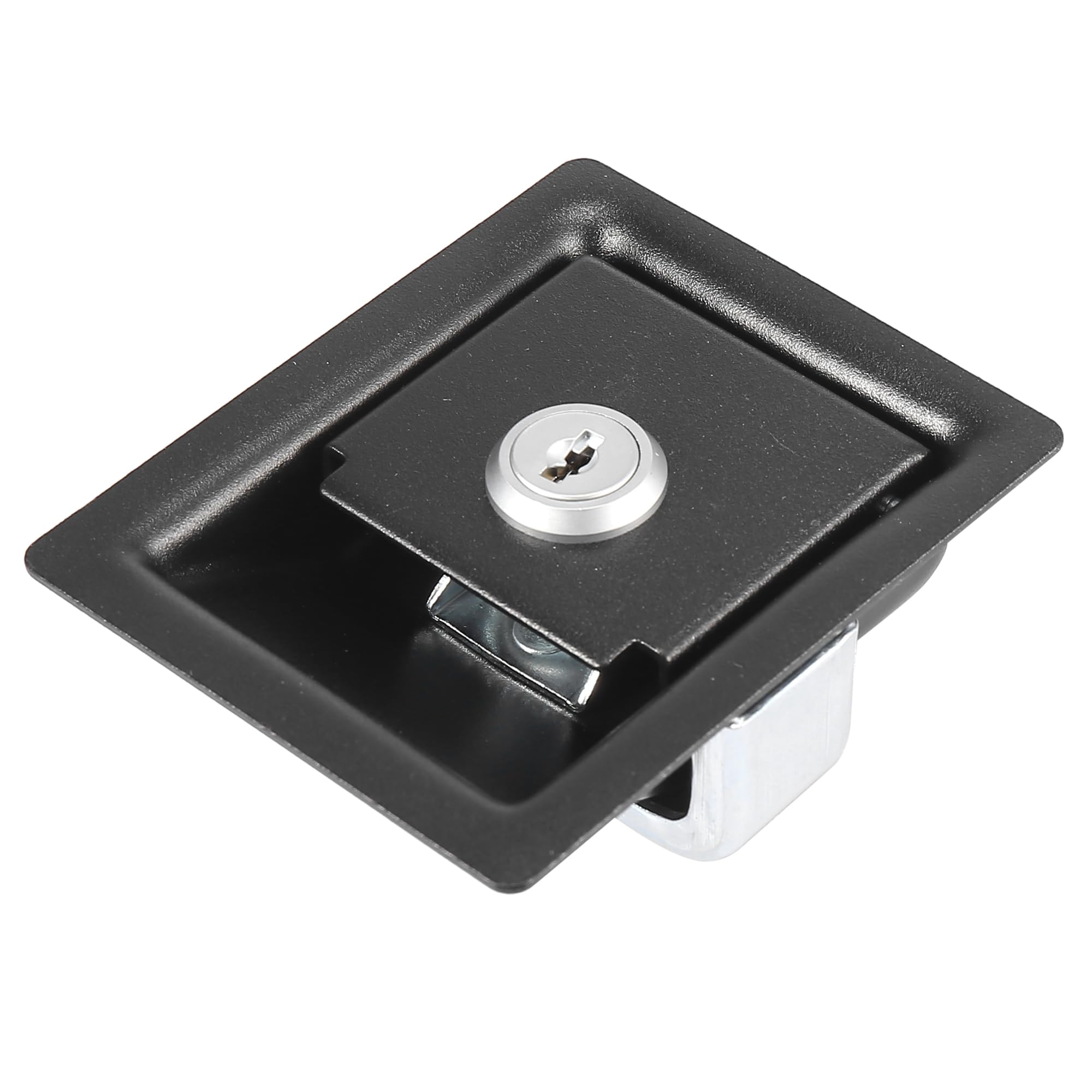 X AUTOHAUX Stainless Steel Paddle Door Latch Handle with Keys - Secure Lock for RV, Truck, Trailer & Tool Box - Durable Outdoor Access Control for Camping, Road Trips & Storage Protection
