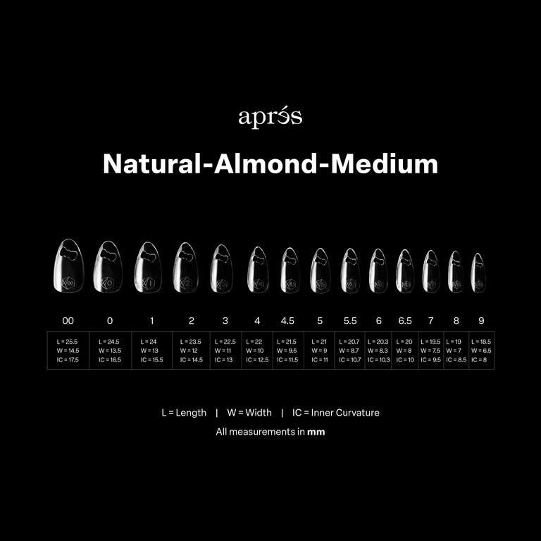 Apres Gel X Hello Kitty & Apres Natural Almond Medium Nail Tips (280 Pcs) - Perfect for Salon, Home Manicures & Special Occasions