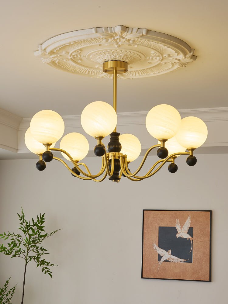 Aether Sphere Chandelier - Modern Crystal Ceiling Light Fixture for Dining Room, Living Room & Bedroom | Elegant Lighting Decor for Home & Office