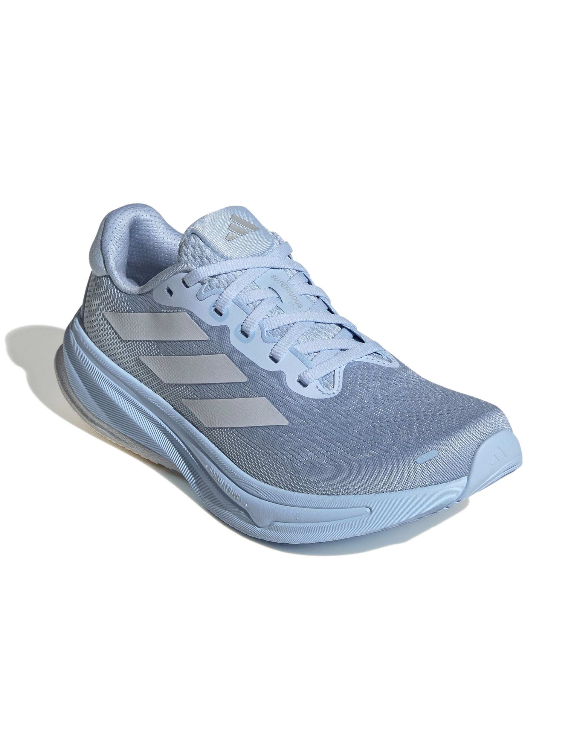 Supernova Rise 2 Running Shoes for Men & Women - Glow Blue/Halo Blue/Matte Silver - Lightweight Cushioned Training Sneakers for Jogging, Gym Workouts & Outdoor Activities