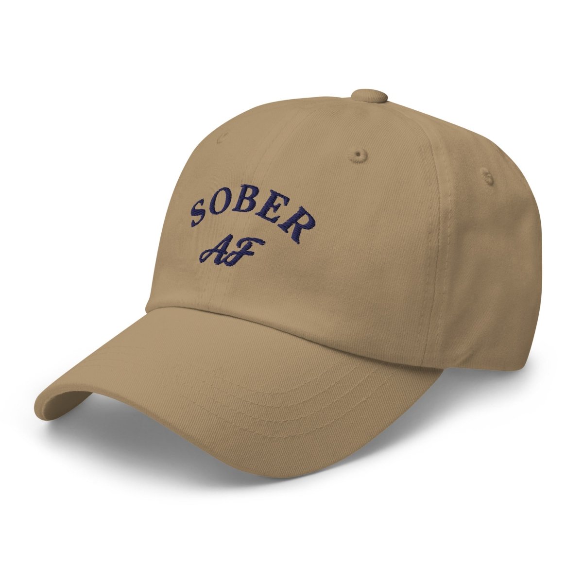 Sober AF Dad Hat - Stylish Sobriety Celebration Light-Colored Cap for AA Meetings, Recovery Milestones & Sober Living