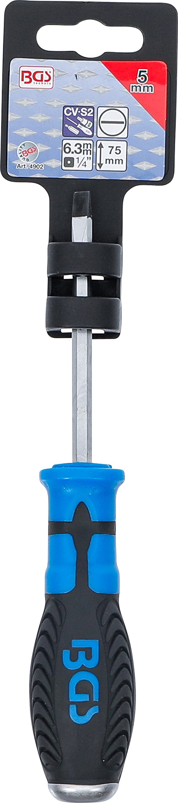 BGS 4902 5mm Slot Screwdriver with 75mm Blade - Professional Precision Tool for Electronics, Jewelry & Watch Repair