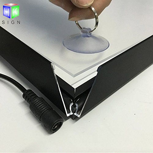 HKSIGN 18x24 Inch Black LED Backlit Poster Light Box - Wall Mounted Movie Poster Frame with Collage Set for Home Theater, Bar & Office Decor