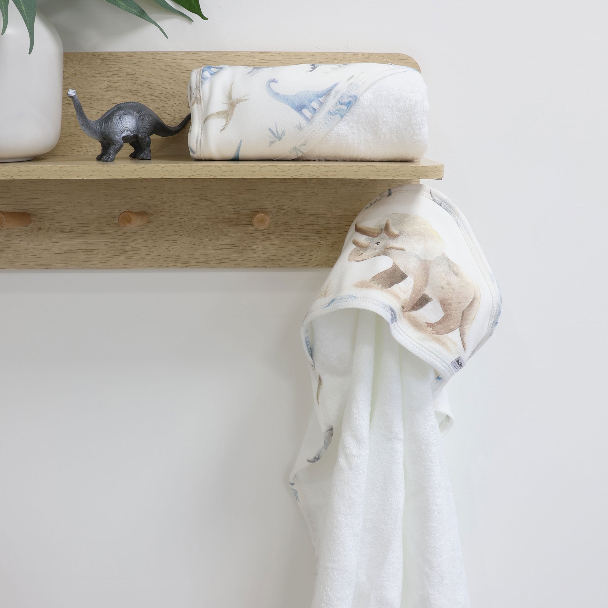 Jurassic Bamboo 2-Pack Hooded Towels for Kids - Soft & Absorbent Baby Bath Towels with Dinosaur Design - Perfect for Bath Time, Swimming & Beach Outings