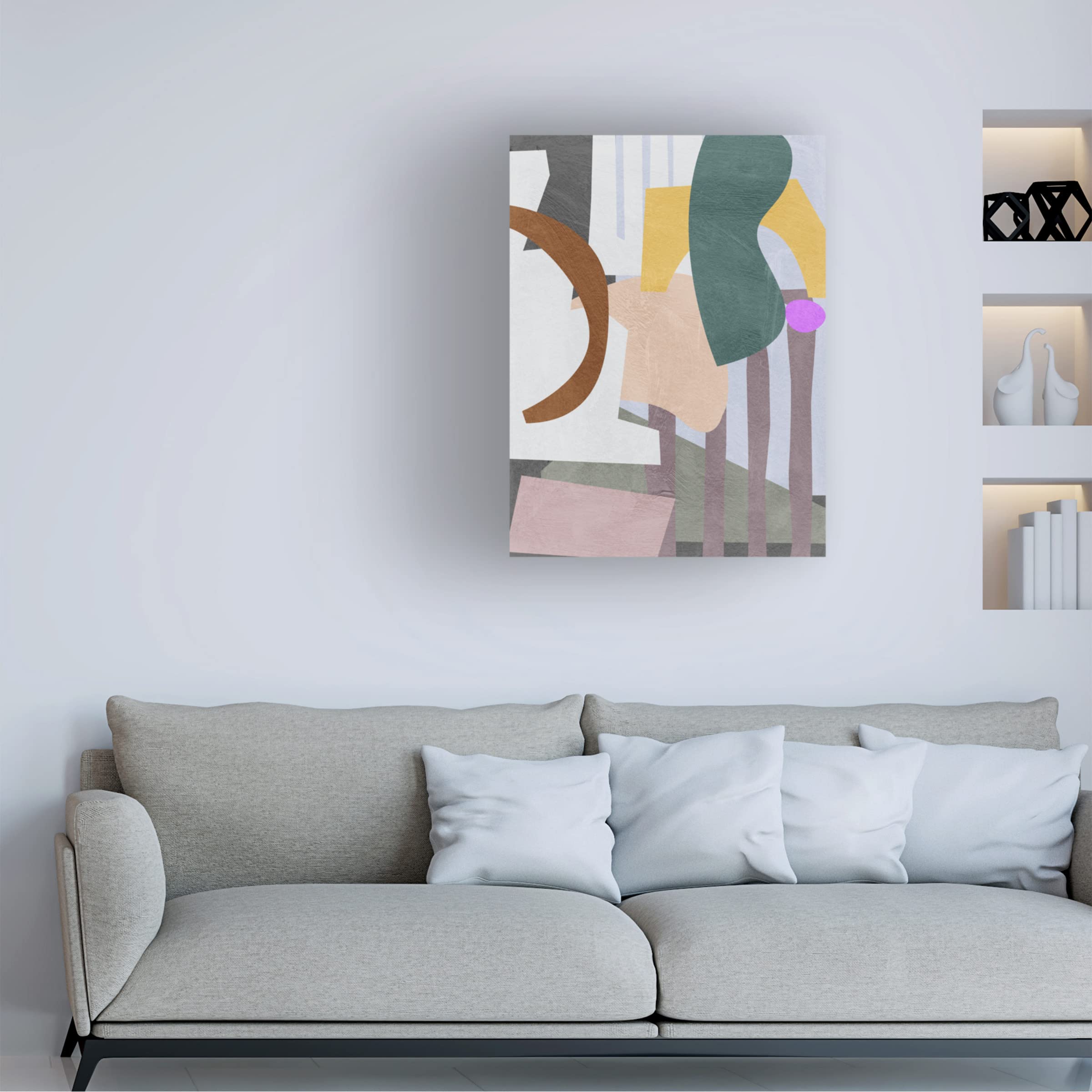 Trademark Fine Art 'City Shades I' Canvas Art Print by Melissa Wang - Modern Urban Wall Decor for Living Room, Bedroom & Office