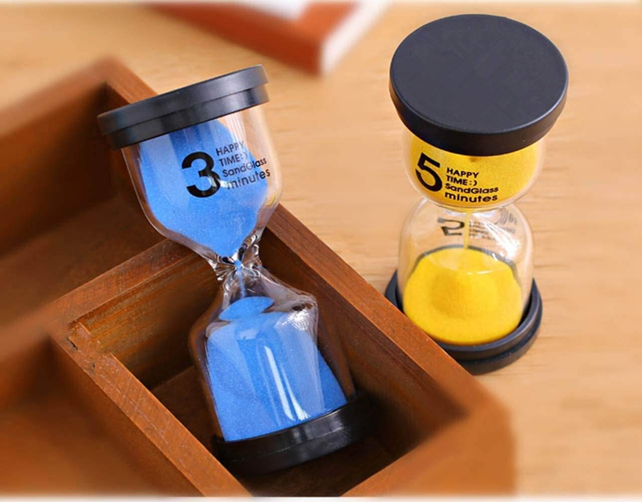 10 Minute Hourglass Sand Timer - Large Blue Plastic Sand Clock for Kids, Games, Classroom & Kitchen Decor | Decorative Sandglass Timer for Time Management, Board Games, Cooking & Home Office