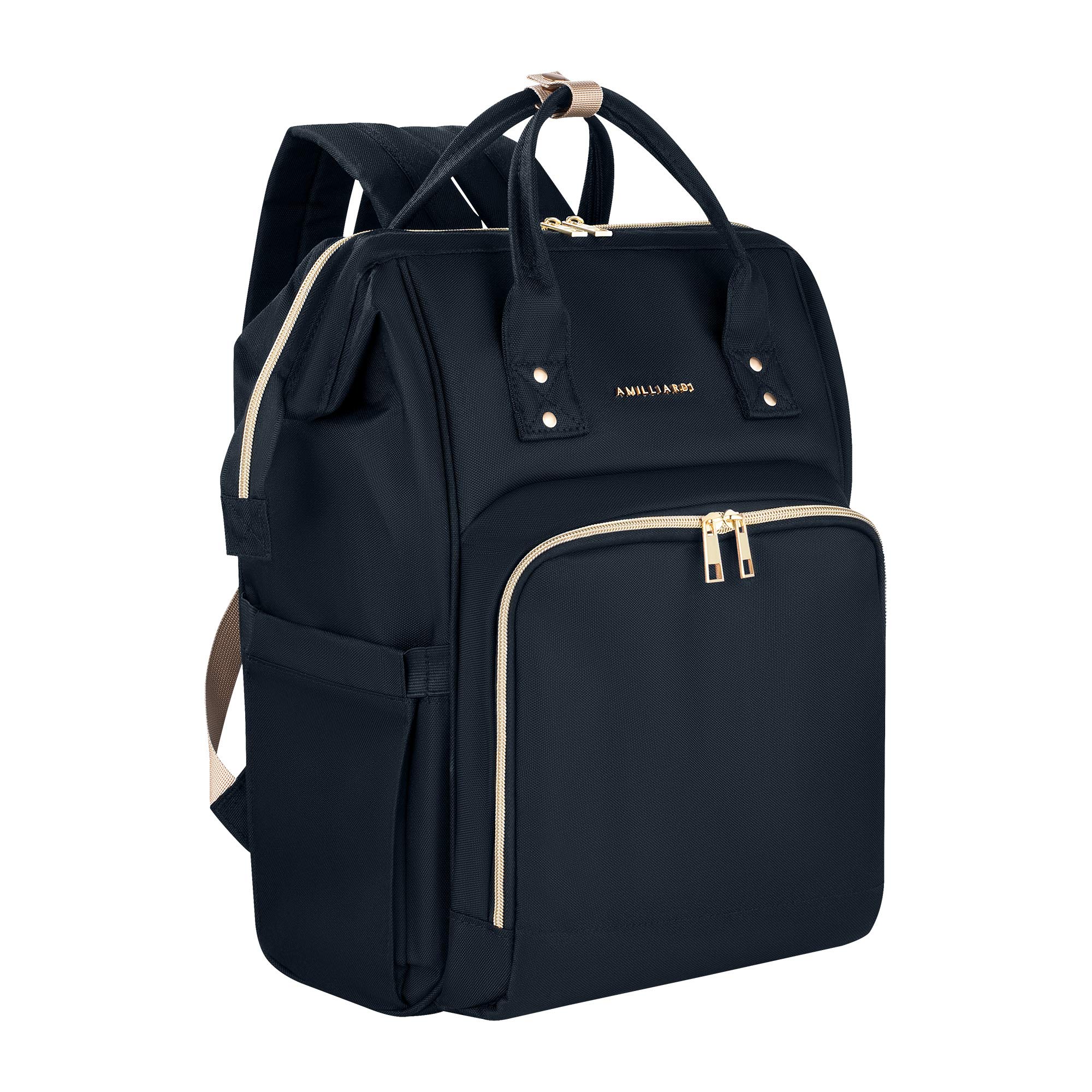 AMILLIARDI Large Diaper Bag Backpack with 6 Insulated Bottle Pockets & Detachable Stroller Straps - Perfect for Baby Care, Travel & Parenting Essentials Organization