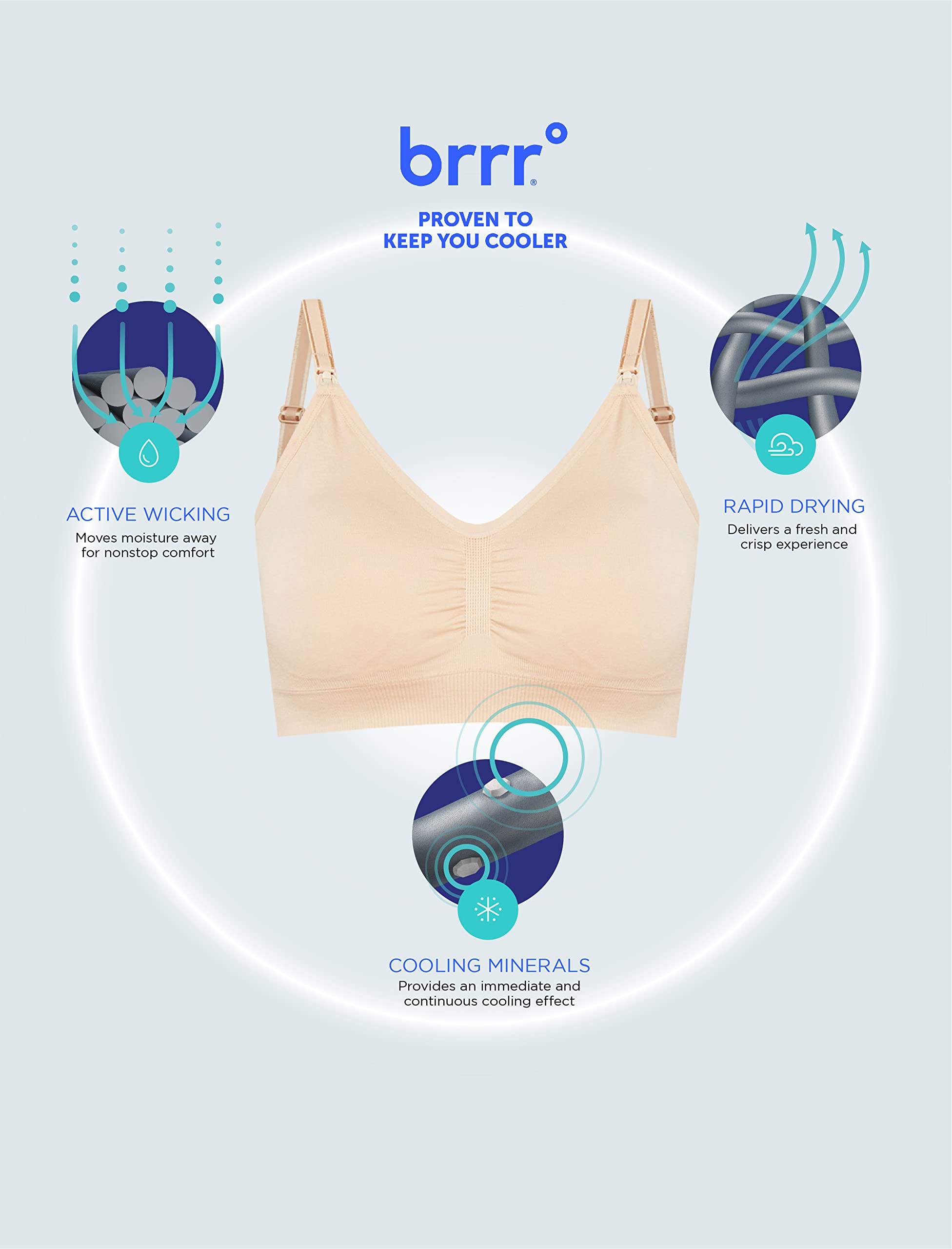 Motherhood Maternity Women's Seamless Maternity & Nursing Bra with Brrr° Triple Chill Technology - A-D+ Cups for Missy & Plus Sizes | Comfortable Support for Pregnancy & Breastfeeding | Perfect for Everyday Wear & Nighttime Nursing