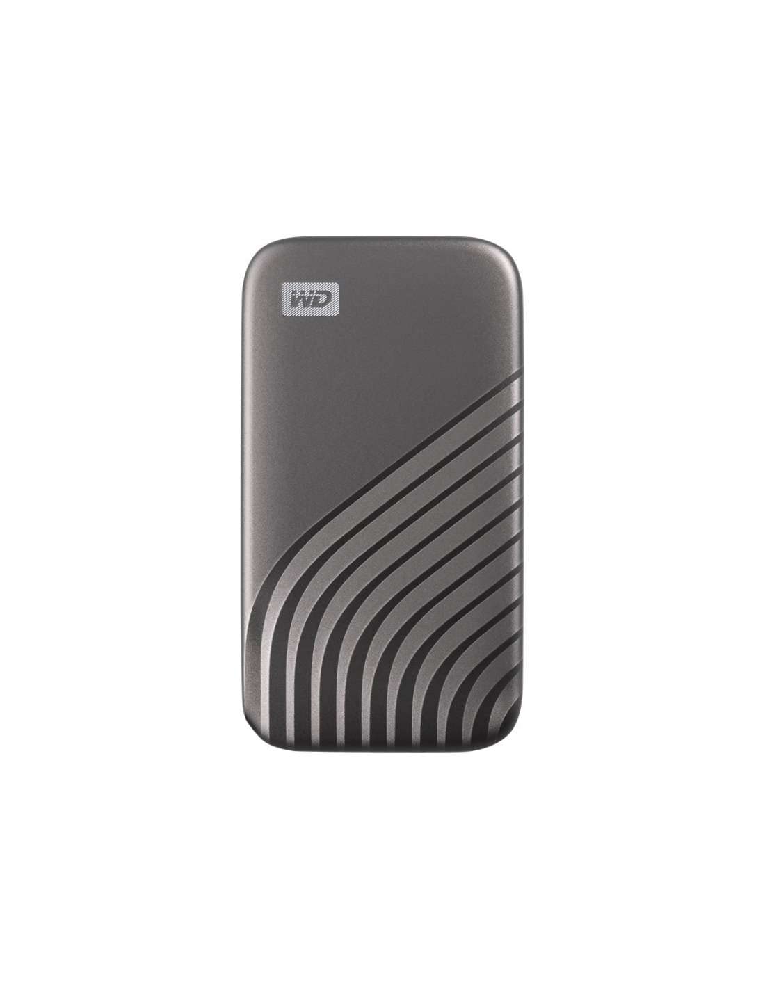 WD 500GB My Passport SSD Portable External Hard Drive - Ultra Fast 1050MB/s, USB 3.2 Gen 2 & USB-C Compatible, Shock-Resistant Gray SSD for Mac, PC, Laptop - Perfect for Gaming, Photography & Backup Storage