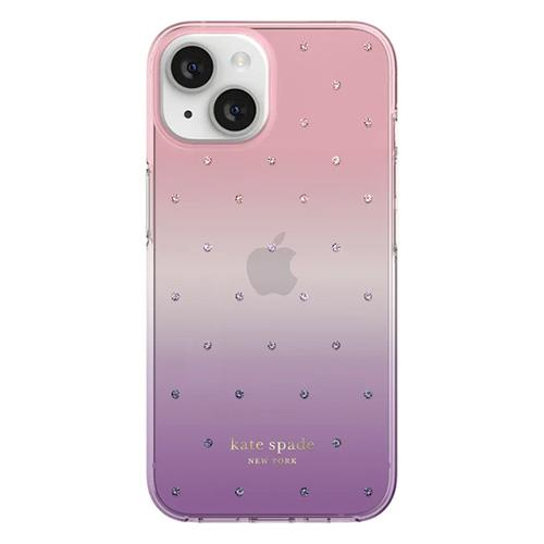Kate Spade NY iPhone 14 Case - Protective Phone Cover in Violet & Pink | Slim Fit Shockproof Design for Women | Perfect for Work, Travel & Everyday Use