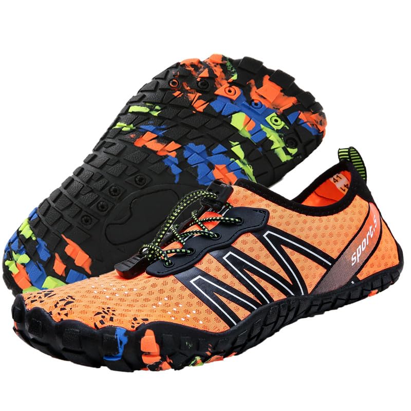 **Men's & Women's Quick-Dry Water Shoes - Barefoot Aqua Shoes for Beach, Pool, Swimming, Boating, Fishing, Diving & Water Aerobics | Lightweight & Comfortable for Yoga & Outdoor Activities**