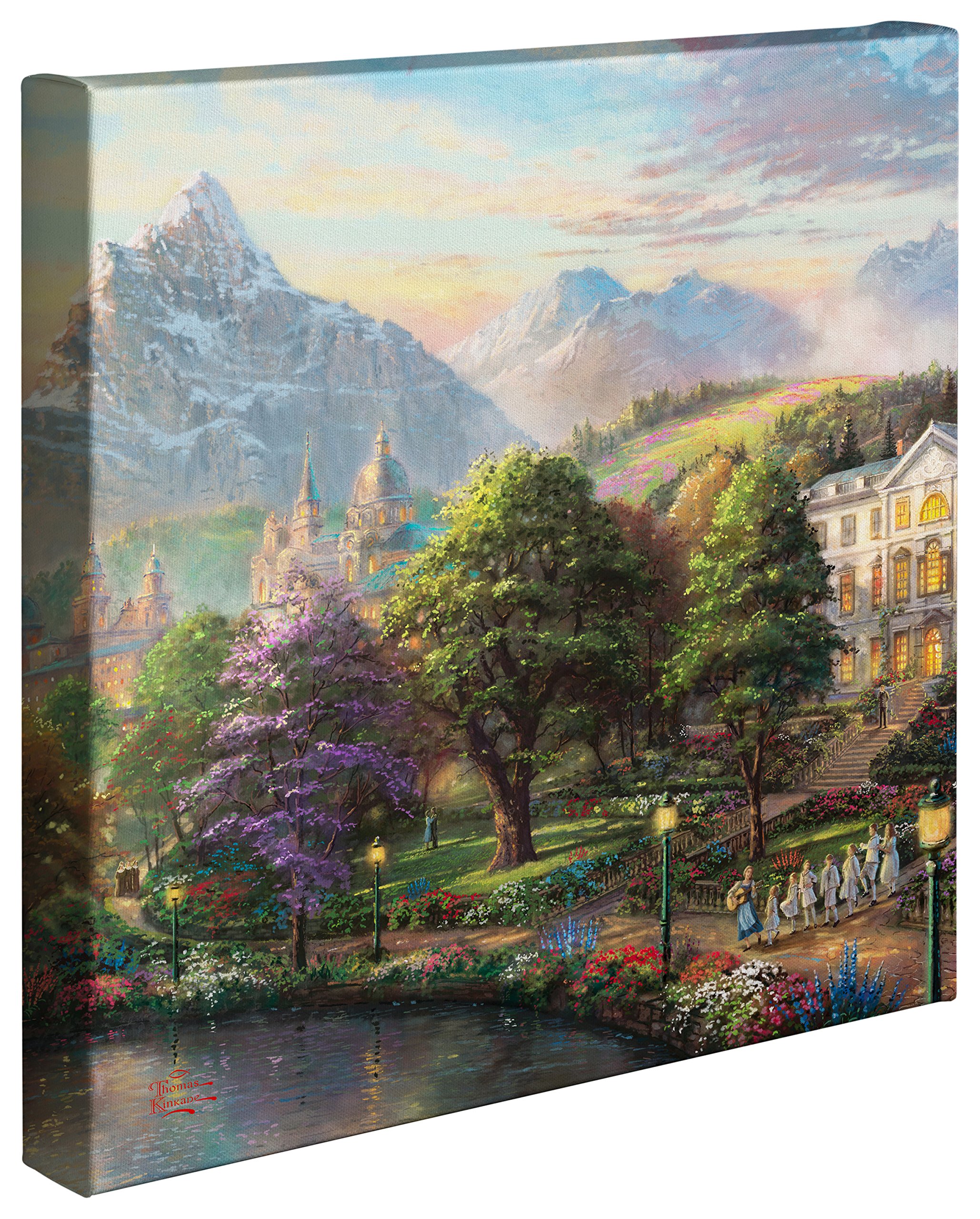 Thomas Kinkade Studios The Sound of Music 14x14 Gallery Wrapped Canvas - Premium Wall Art for Living Room, Bedroom & Office Decor - Perfect Gift for Music & Movie Lovers