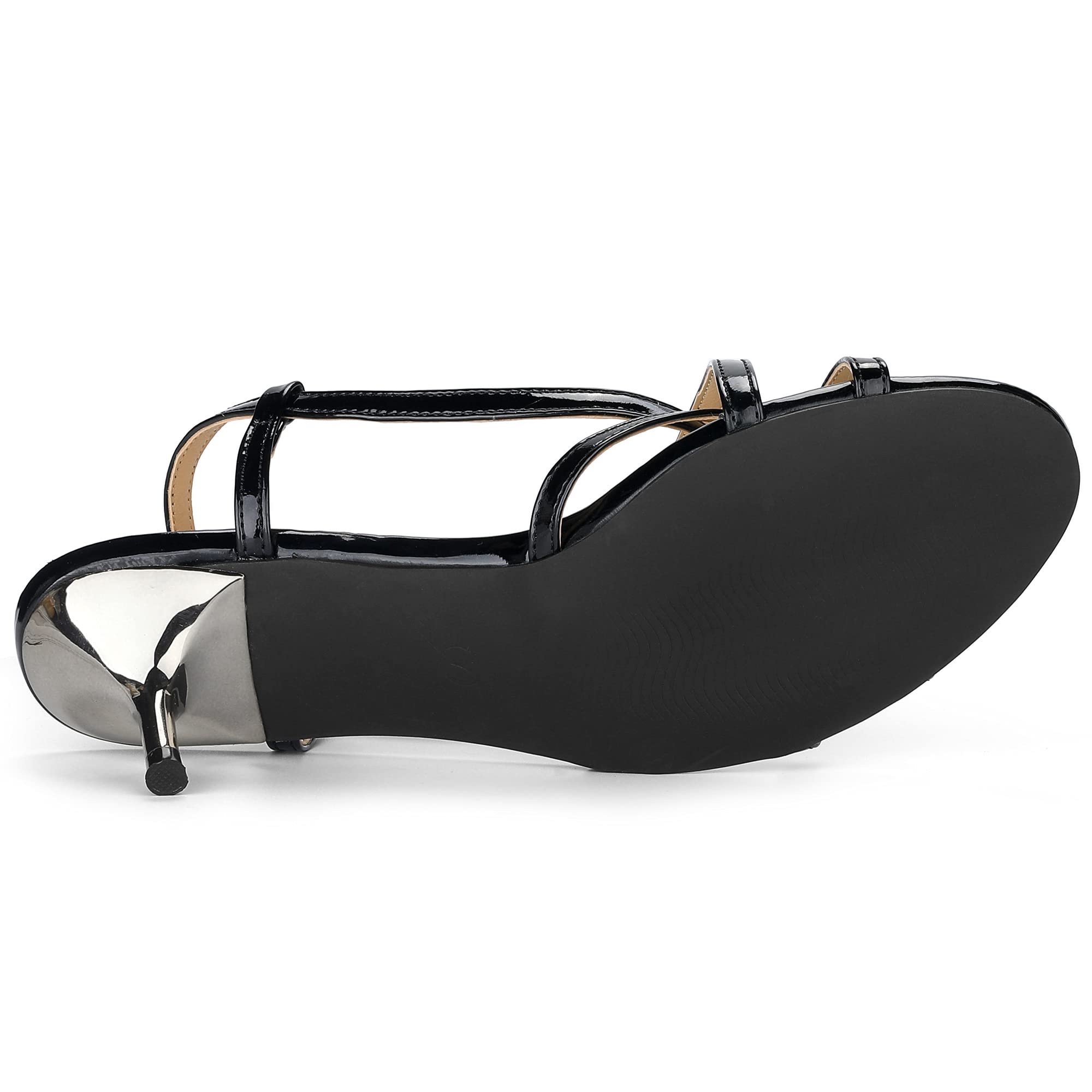 Allegra K Women's Strappy Slingback Kitten Heel Sandals - Comfortable Dress Shoes for Work, Party & Wedding