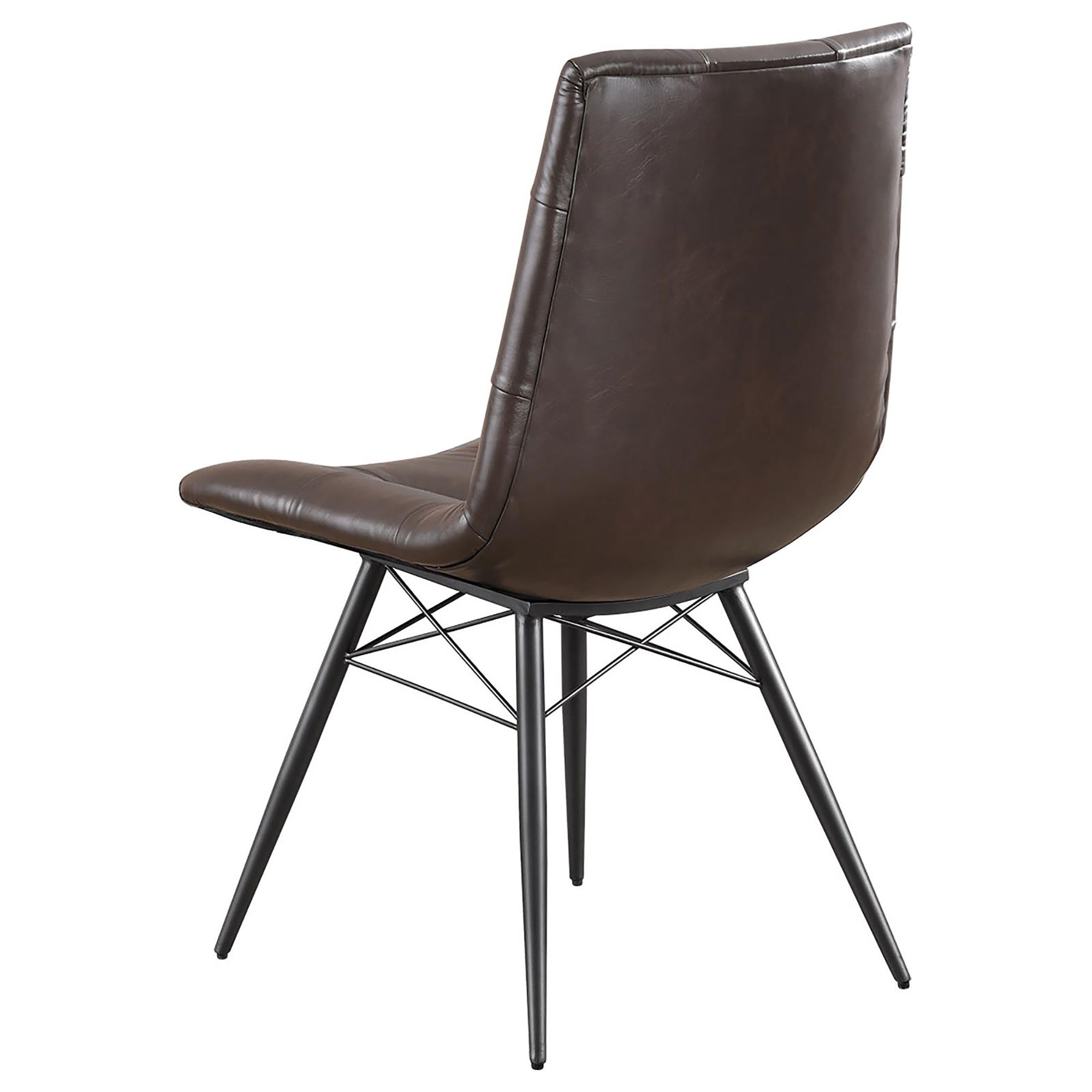 Brown and Gunmetal Back Dining Chairs Set of 4 - Modern Kitchen & Dining Room Furniture for Home Decor | Perfect for Family Gatherings & Dinner Parties