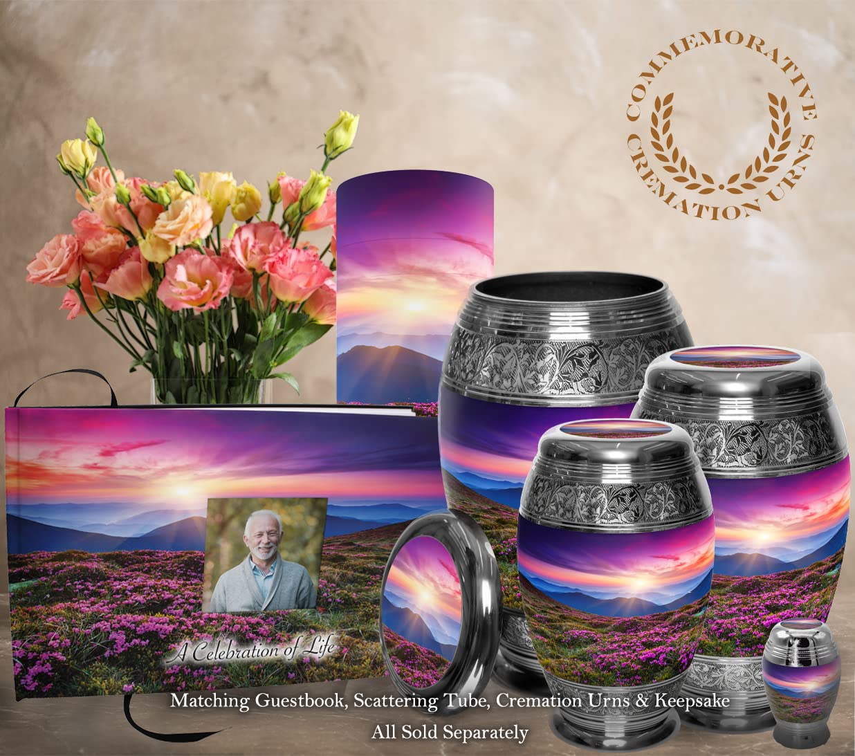 Heaven on Earth Extra Large Personalized Cremation Urn for Adult Male Ashes - Handcrafted Decorative Urn for Human Ashes - Perfect for Memorial Services, Home Display & Funeral Ceremonies