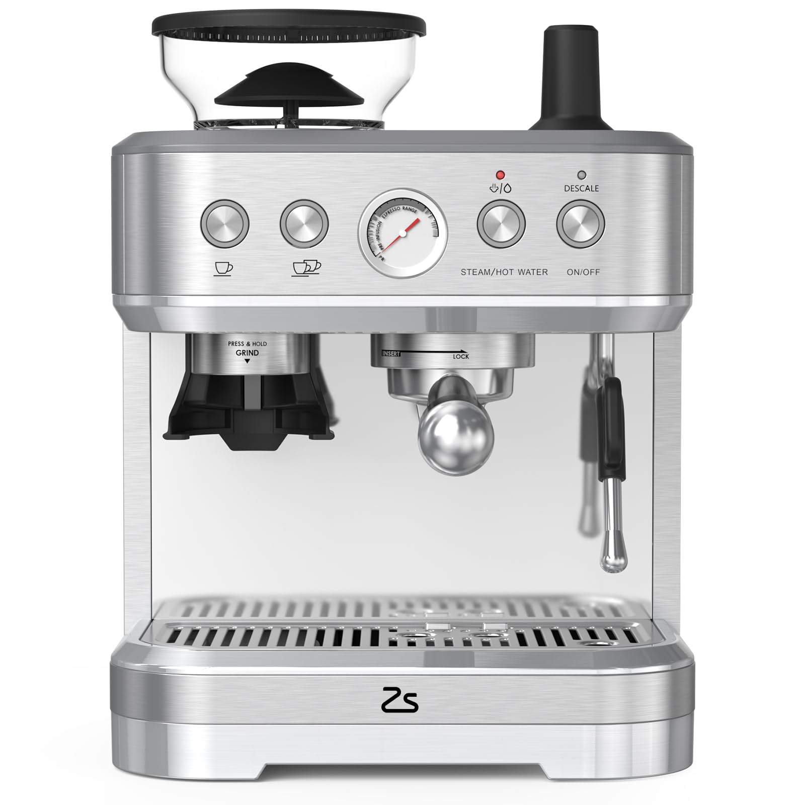 Premium Garvee Espresso Machine with Milk Frother - All-in-One Cappuccino & Latte Coffee Maker for Home Baristas - Built-In Bean Grinder & 85oz Removable Water Tank - Perfect Gift for Dad, Mom & Coffee Lovers - Ideal for Home Brewing, Entertaining & Gifting