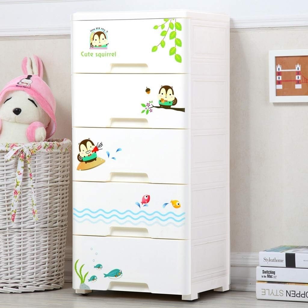 Extra Large Plastic Storage Box with 4 Drawers - Thick Durable Underwear Organizer for Bedroom, Closet, or Office - Space-Saving Cabinet Locker in Fresh Design