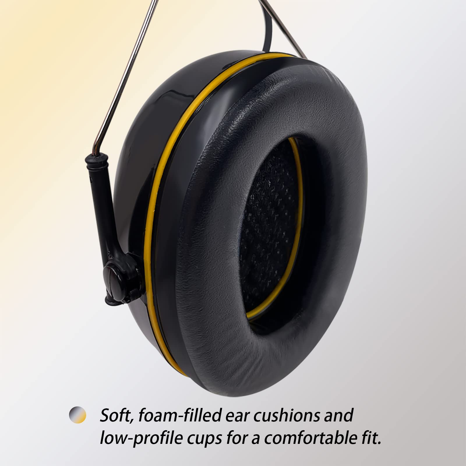 Upgraded E6850 Bluetooth Hearing Protection with Noise Reduction, Integrated Microphone & High-Fidelity Speakers, 120H+ Playtime, NRR 25 dB Ear Muffs for Mowing, Workshop, Shooting, and Outdoor Activities
