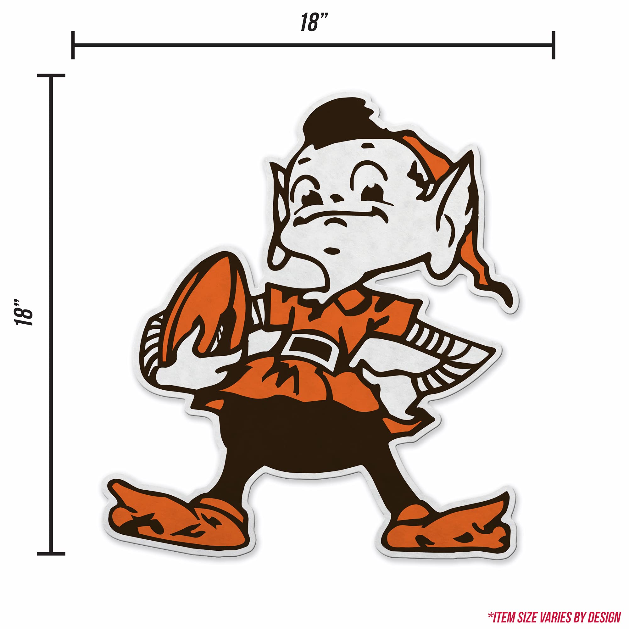 NFL Cleveland Browns Retro Shape Cut Pennant - Soft Felt Football Team Banner for Home, Living Room, Game Room & Man Cave Decor - Easy to Hang Sports Memorabilia for Fans & Collectors