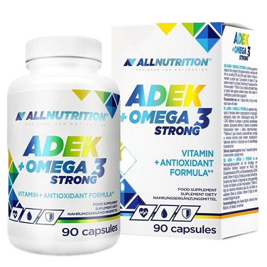 Allnutrition ADEK + Omega 3 Strong 90 Capsules - Premium Vitamin A D E K Supplement with Fish Oil for Immune Support, Bone & Heart Health - Perfect for Daily Wellness & Active Lifestyle