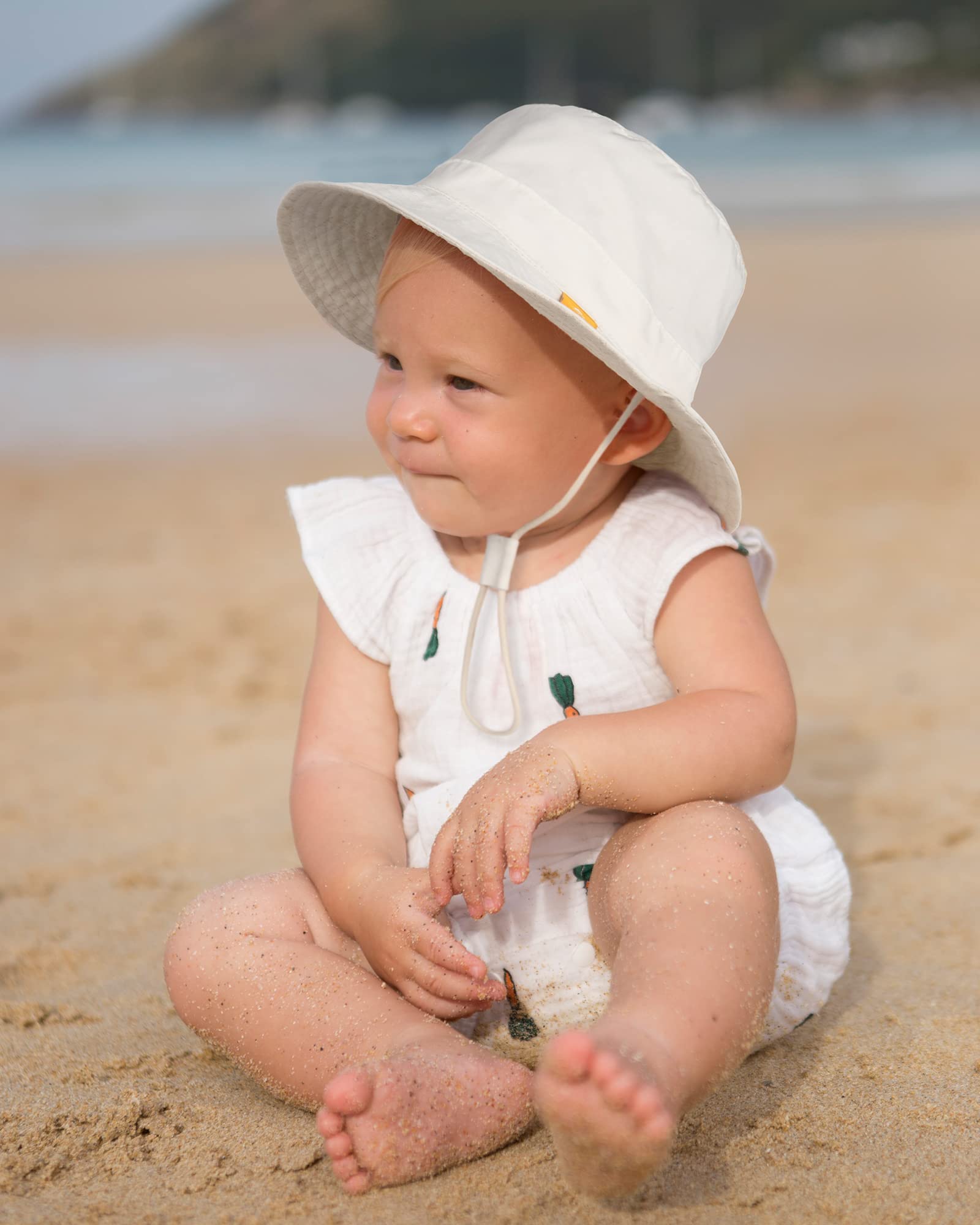 Baby Sun Hat for Boys & Girls - UPF 50+ UV Protection Summer Bucket Hat for Toddlers & Kids - Breathable Cotton Beach Hat for Outdoor Play, Park, and Pool Activities