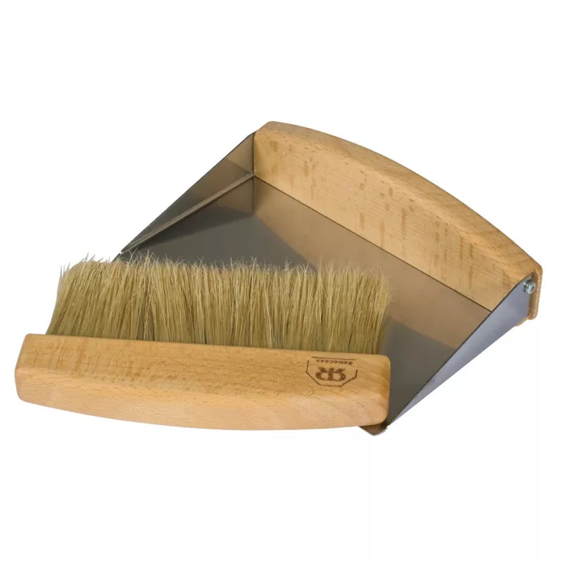 Magnetic Broom and Dustpan Set - Wooden Handle & Steel Frame for Easy Cleaning - Perfect for Home, Garage, and Pet Hair Pickup