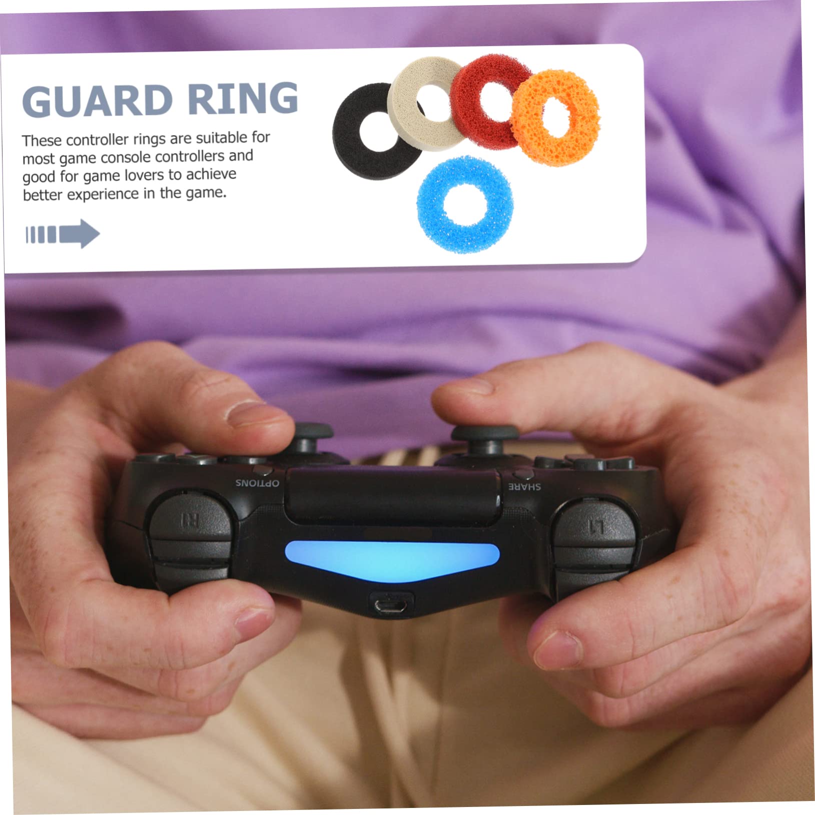 10-Piece Handle Buffer Ring Controller Grips - Ergonomic Exercise Handles & Game Rings for Enhanced Precision - Durable Sponge Buffer Rings for Gaming Accessories - Perfect for PS5, Xbox, Switch & PC Gaming Sessions