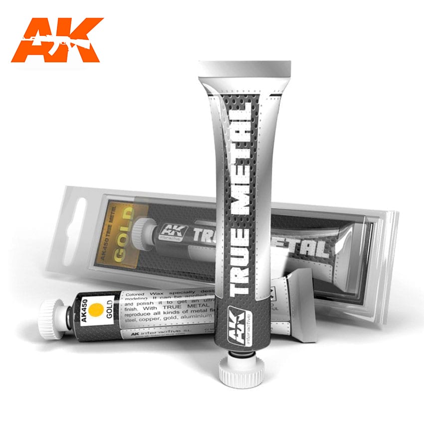 AK True Metal Gold - Premium Metallic Gold Paint for Models, Miniatures & DIY Crafts | Perfect for Hobbyists, Artists & Craft Projects