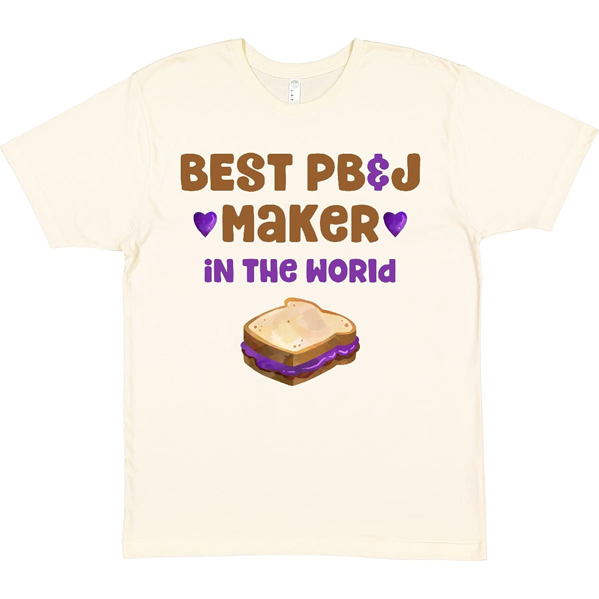 Inktastic World's Best PBJ Maker Graphic T-Shirt - Funny Peanut Butter Jelly Sandwich Lover Tee for Men & Women - Perfect Gift for Foodies & Cooking Enthusiasts