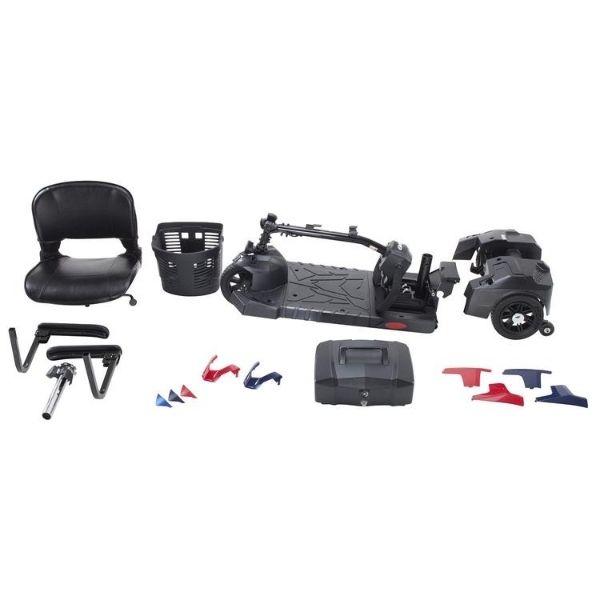 Drive Medical Scout 3 Wheel Mobility Scooter - Lightweight & Portable for Adults & Seniors - Ideal for Shopping, Travel & Outdoor Activities
