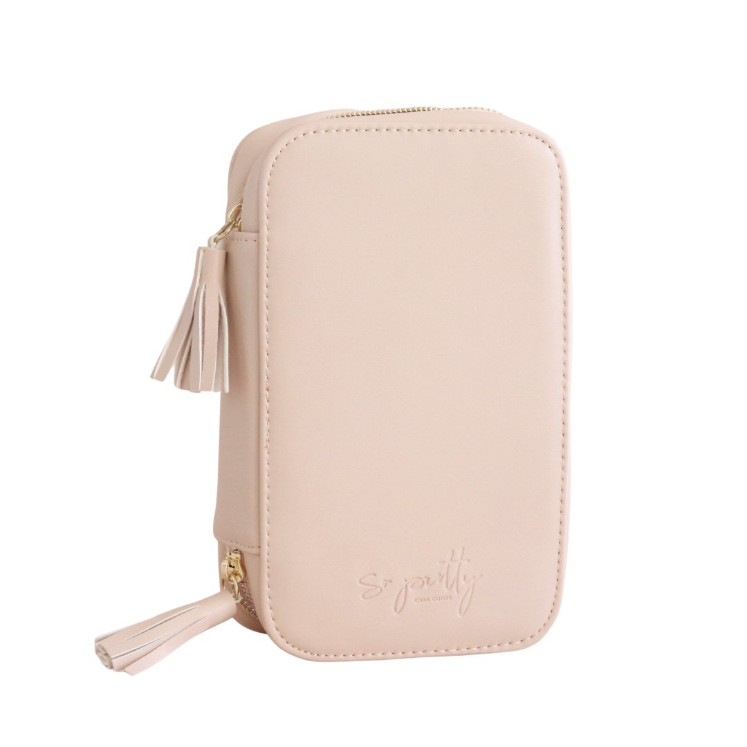 Wanderlust Weekender Jewelry Travel Bag - Blush Pink for Women | Perfect for Travel, Vacation & Weekend Getaways