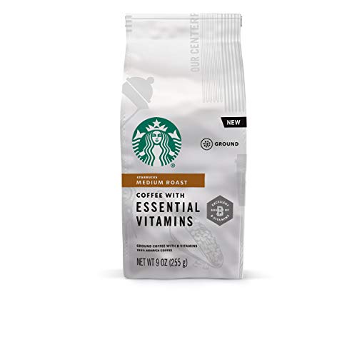 Starbucks Medium Roast Ground Coffee with Essential B Vitamins — 6 Bags (9 oz. Each) | Premium Coffee for Home Brewing, Office & Daily Energy Boost