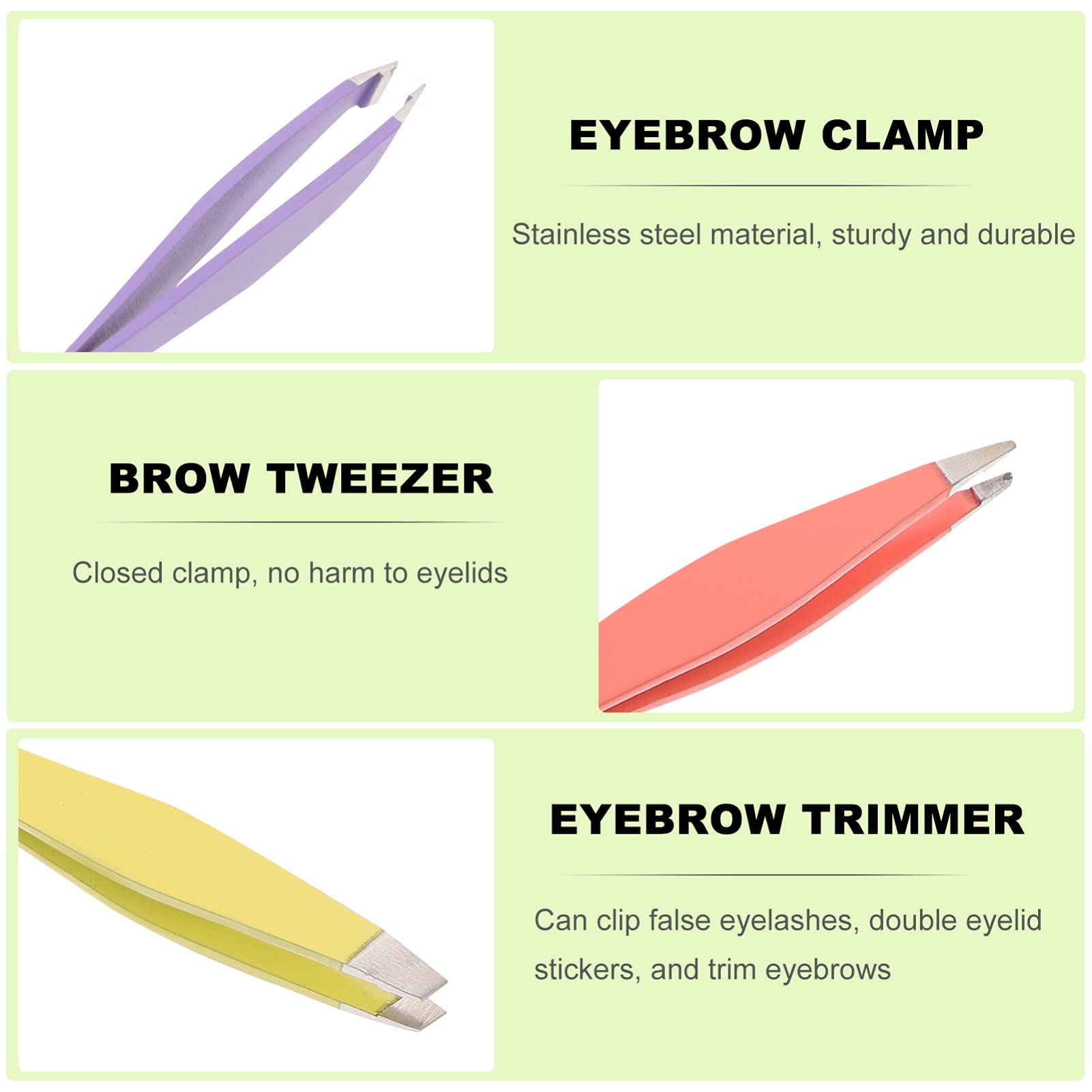 NOLITOY 4Pcs Eyebrow Tweezers Set - Precision Slanted & Pointed Tweezers for Eyebrow Shaping, Hair Removal & Grooming - Colorful Beauty Tools for Women - Perfect for Home, Travel & Salon Use