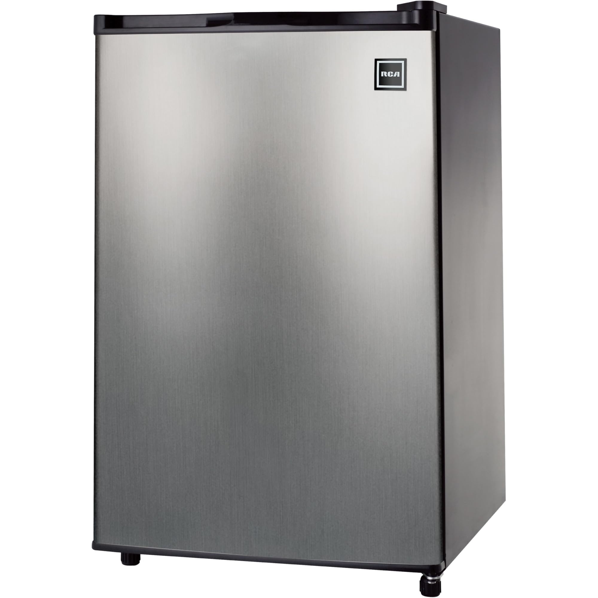 RCA 4.5 Cu Ft Single Door Mini Fridge RFR465 - Compact Stainless Steel Refrigerator for Dorm, Office, Bedroom & Small Spaces - Energy Efficient Cooling Solution