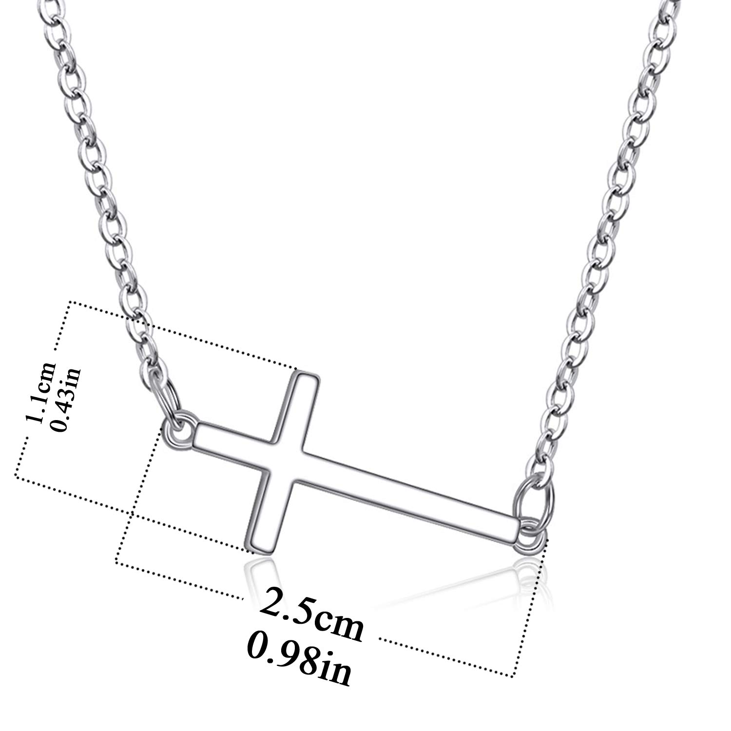 Elegant Small Cross Pendant Necklace for Women - Minimalist Sterling Silver Religious Jewelry - Perfect Mother's Day, Birthday & Anniversary Gift - Ideal for Church, Weddings & Everyday Wear