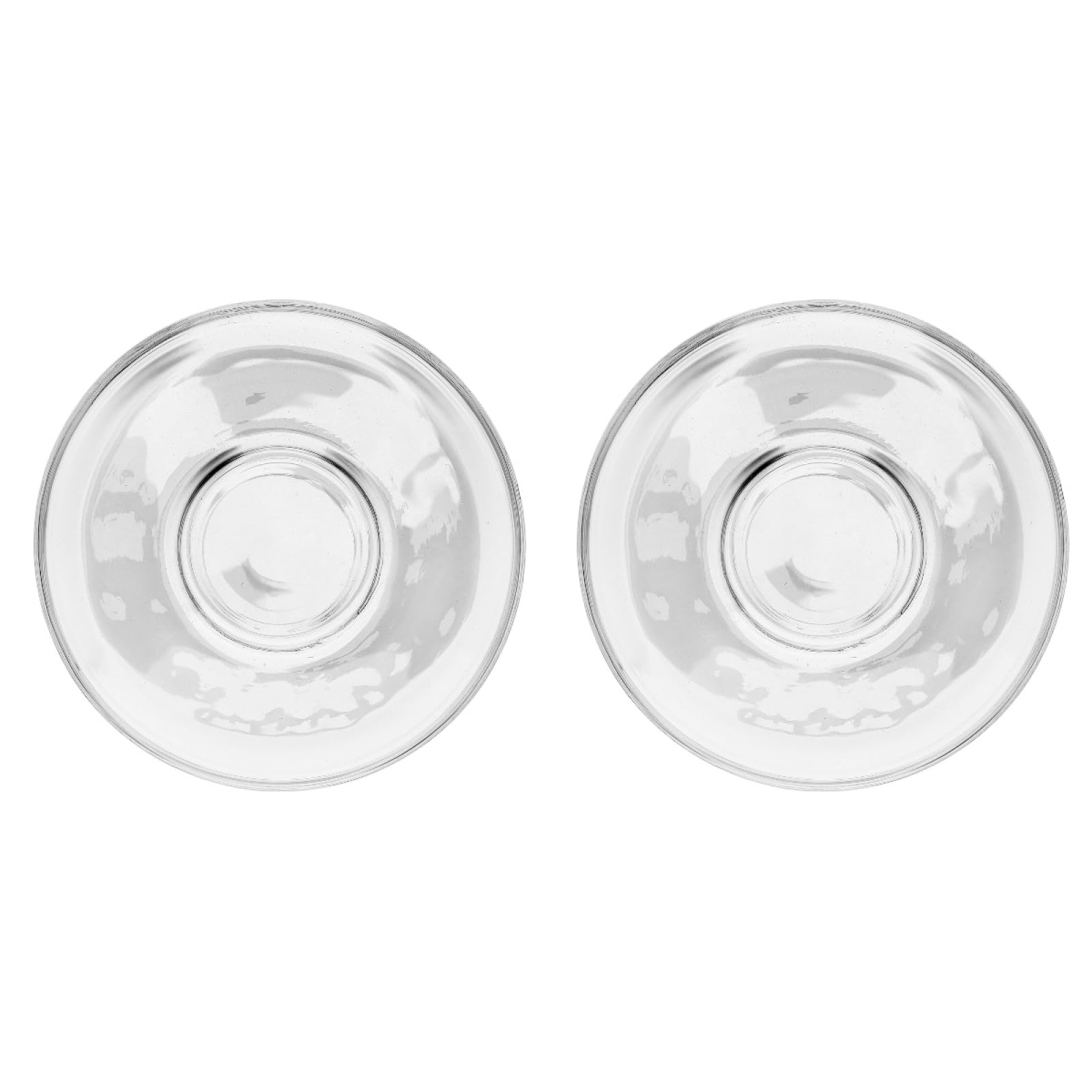 Yardwe 4Pcs Clear Glass Saucers for Tea Cups & Coffee Mugs - Round Snack Plates for Cookies, Desserts & Beverages - Perfect for Afternoon Tea, Coffee Breaks & Party Serving