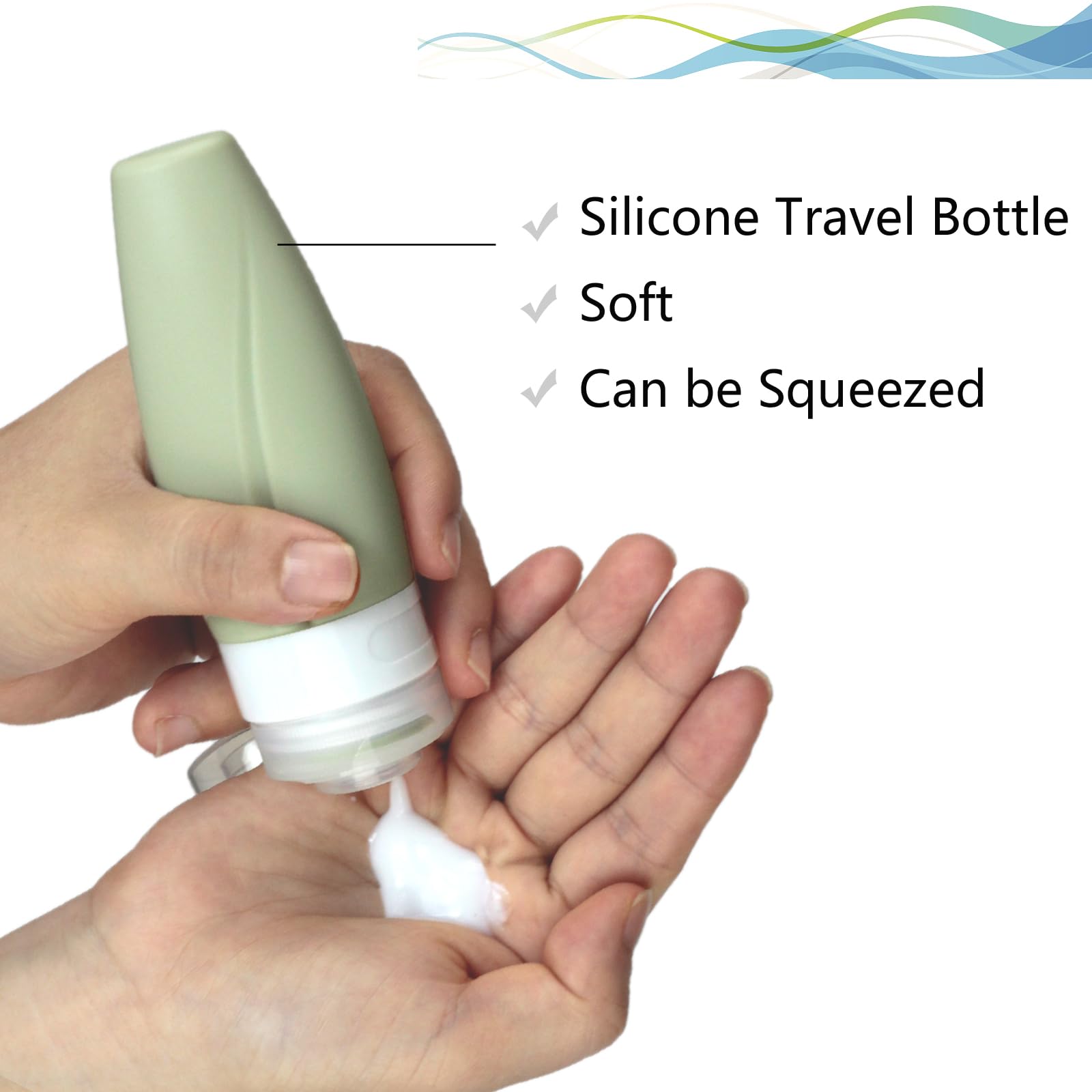 TSA Approved Leak Proof Silicone Travel Bottles Set - Refillable Empty Toiletry Containers for Shampoo, Lotion & Cosmetics | Perfect for Air Travel, Gym & Vacation Essentials