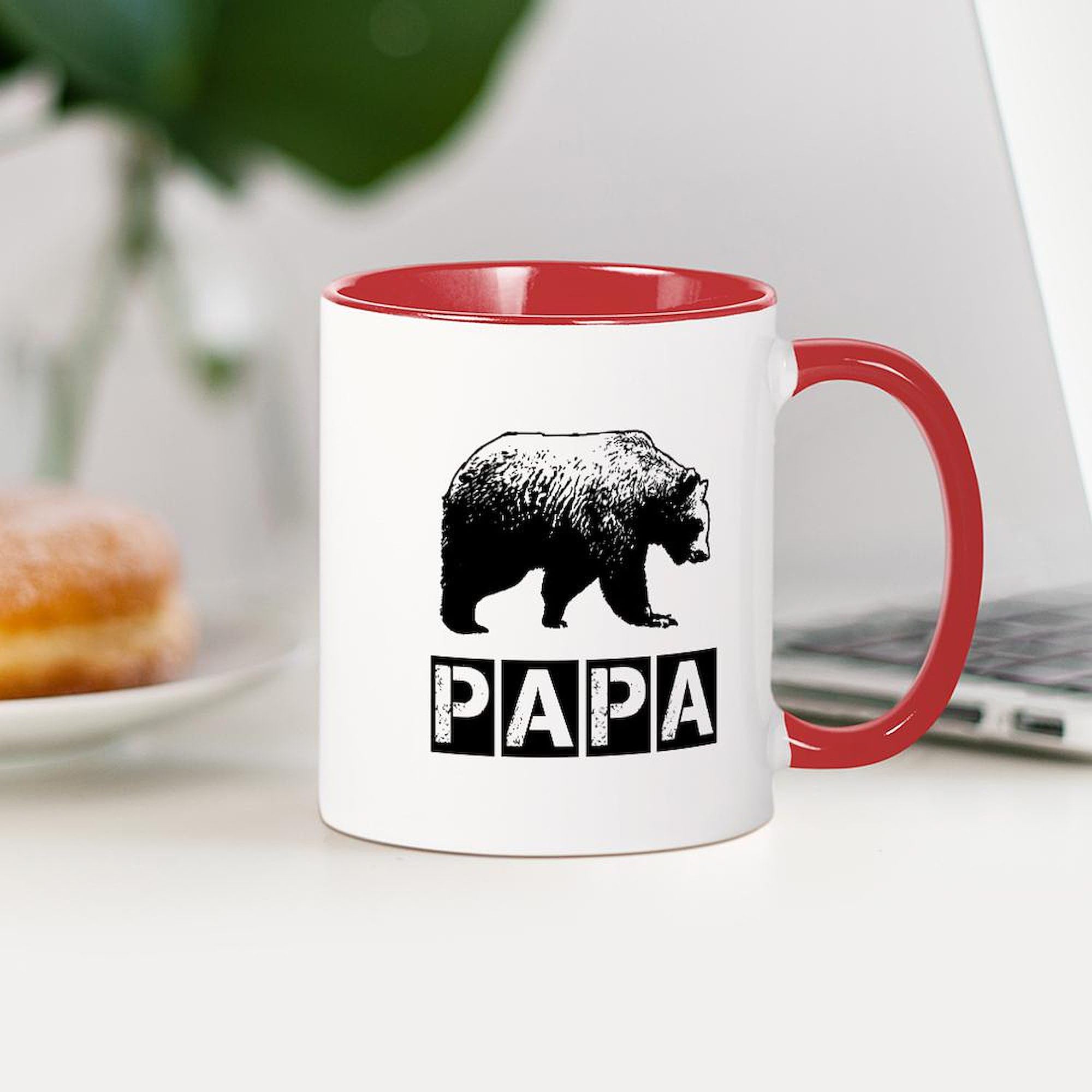 Papa Bear Ceramic Coffee Mug 11 oz (325 ml) - Perfect for Dad Gifts, Father's Day, & Coffee Lovers - Ideal for Home, Office & Daily Use