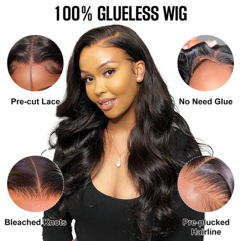 Eullair Body Wave Wigs 9x6 Parting Human Hair Lace Front Wigs - Glueless, Pre Plucked, Pre Cut, No Knots - Natural Look for Women | Perfect for Daily Wear, Parties & Special Occasions