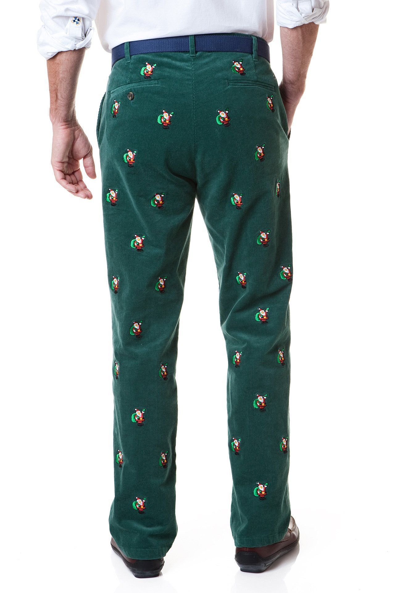 Beachcomber Corduroy Pants for Men - Comfortable Hunter Green Santa Style Pants for Casual Wear & Outdoor Adventures