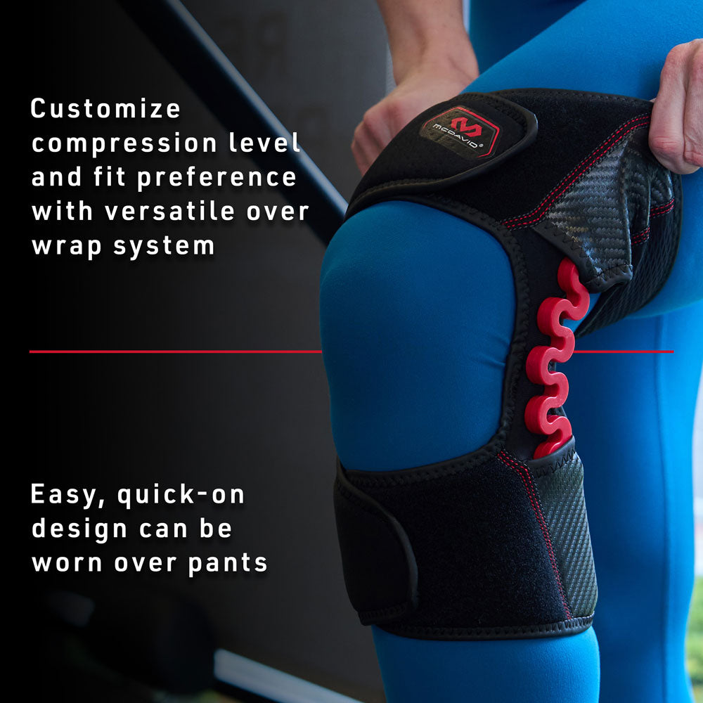 NRG Spring Hinge Knee Brace Wrap - Adjustable Support for Running, Sports & Recovery - Ideal for Athletes, Arthritis & Joint Pain Relief