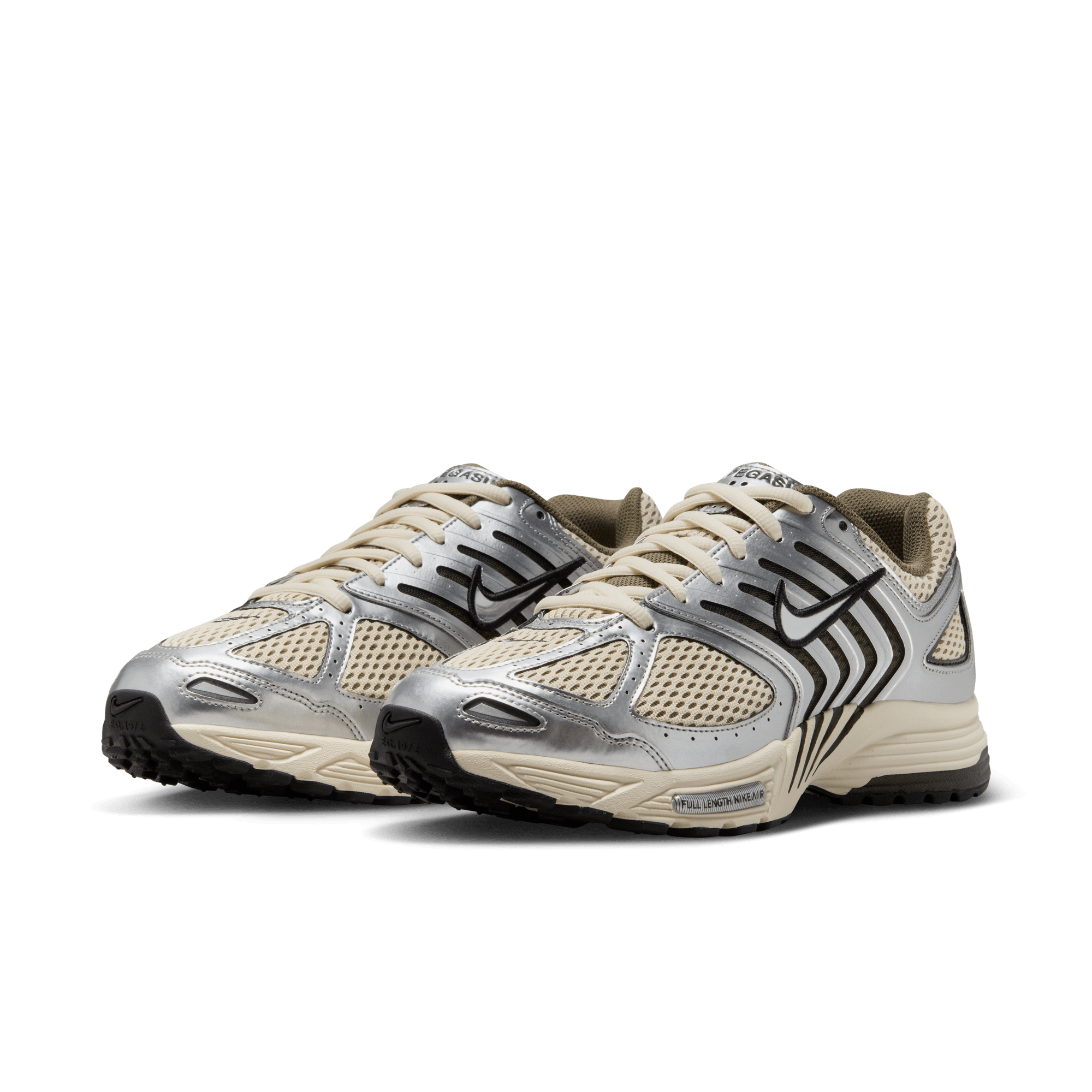 Nike Air Pegasus 2K5 Running Shoes - Light Khaki/Metallic Silver - Lightweight Cushioned Sneakers for Men & Women - Perfect for Jogging, Gym Workouts & Daily Wear